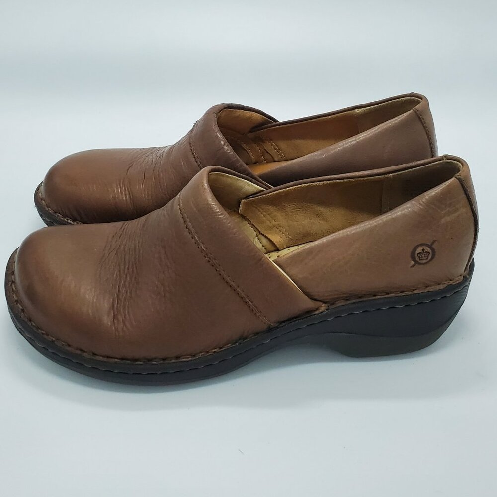 Born  Toby II Clogs Brown Leather Women's Size 7.5